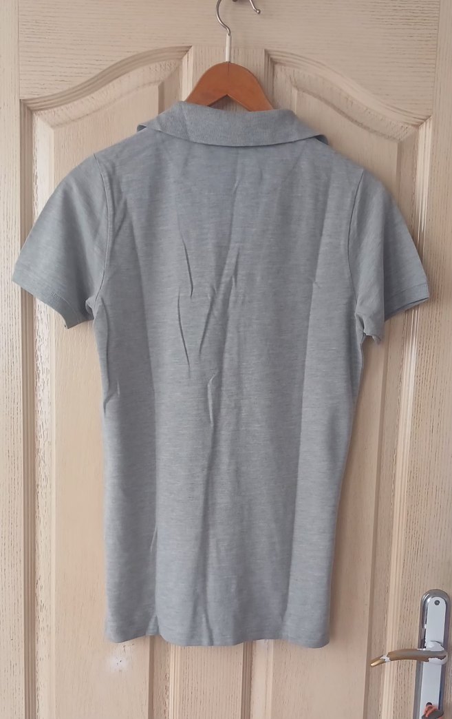 Gri Erkek Keten Polo Tişört - Görsel 2