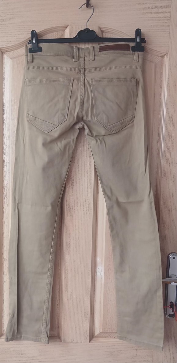 Bej Keten Erkek Pantolon - Görsel 2