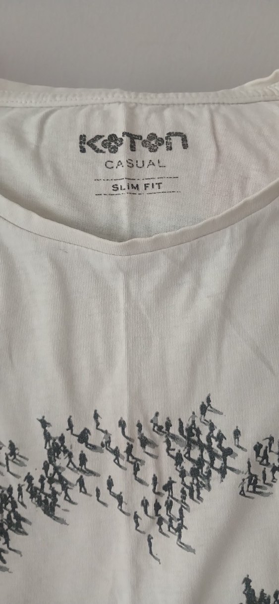 4 adet Baskılı Beyaz Erkek Tişört - Görsel 2
