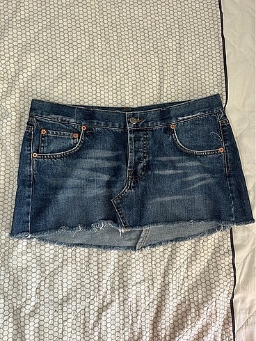 y2k denim mini etek