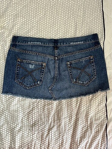 l Beden lacivert Renk y2k denim mini etek