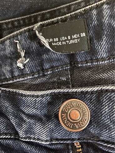 s Beden mavi Renk Zara 36 beden mom jean