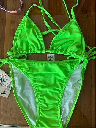 Fosforlu yeşil bikini
