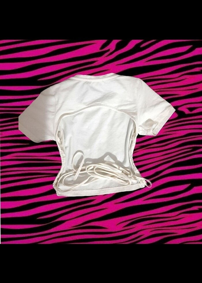 y2k sırt dekolteli ipli crop - Görsel 2