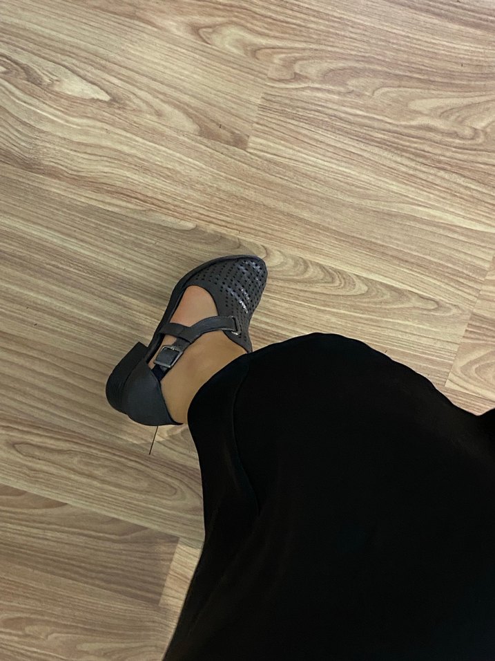 Pilise Detaylı Siyah Kadın Topuklu Babet - Görsel 5