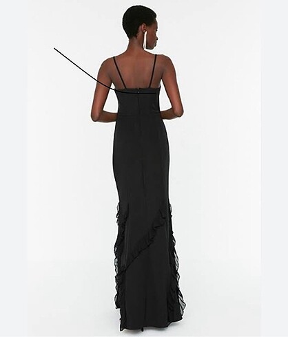 Siyah uzun abiye elbise - Görsel 2