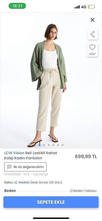 Xside lcw müslin pantolon