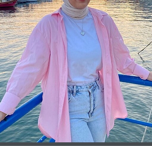 m Beden Milla pembe gömlek