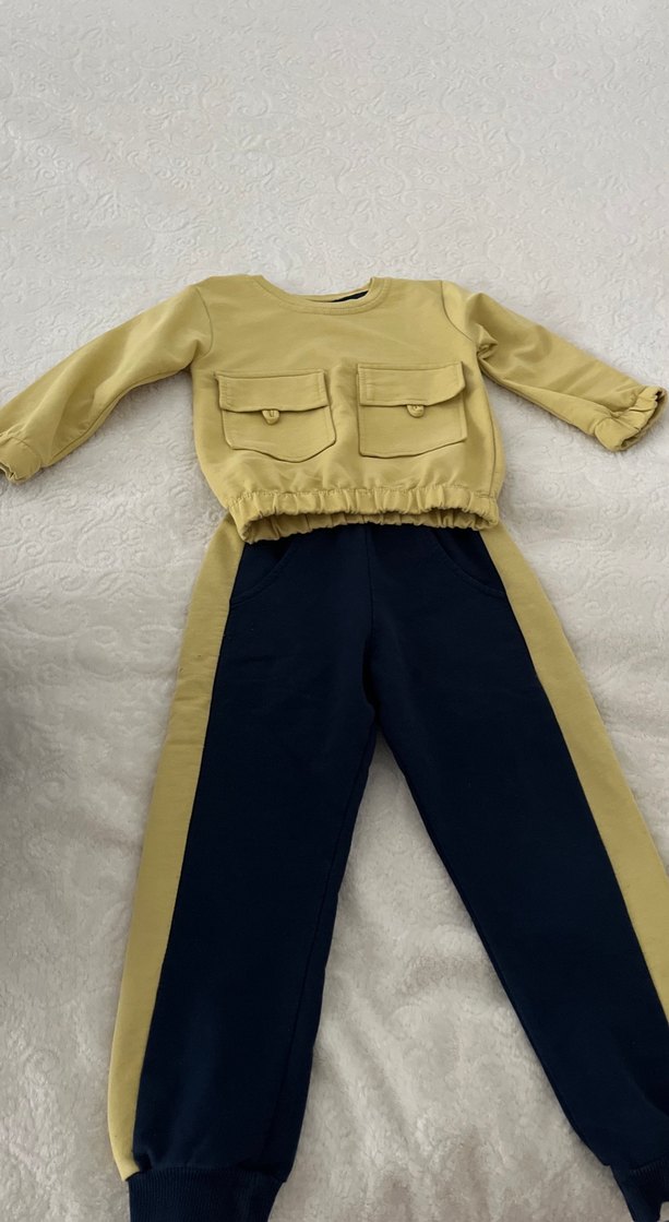 Sarı Cep Detaylı Erkek Eşofman Takımı - Görsel 3