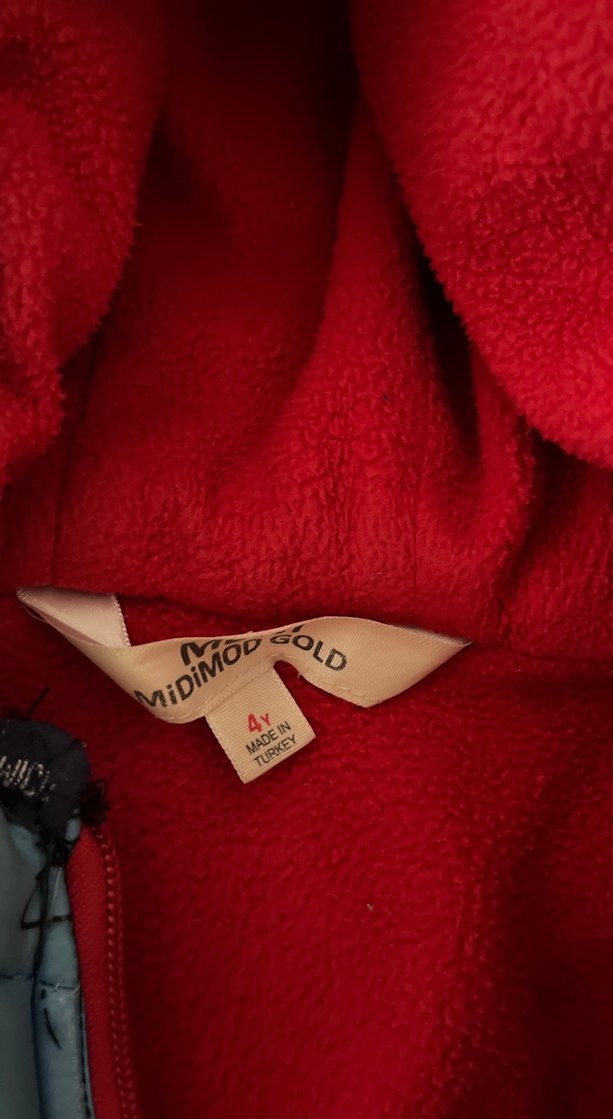 Robot Desenli Mavi Erkek Çocuk Mont - Görsel 2