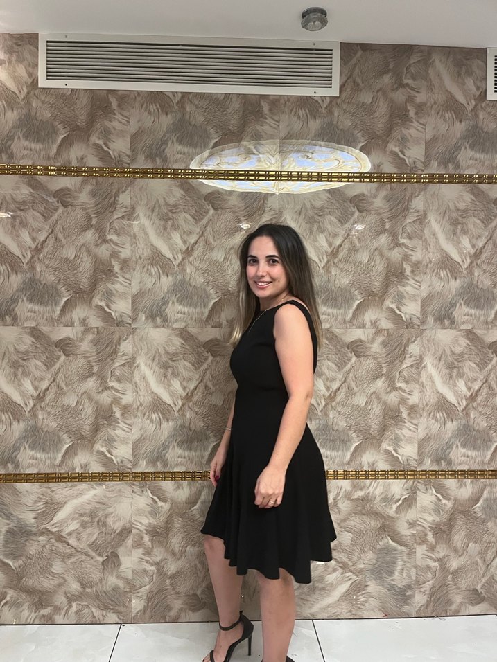 Siyah Sırtı V Yaka Mini Elbise - Görsel 3