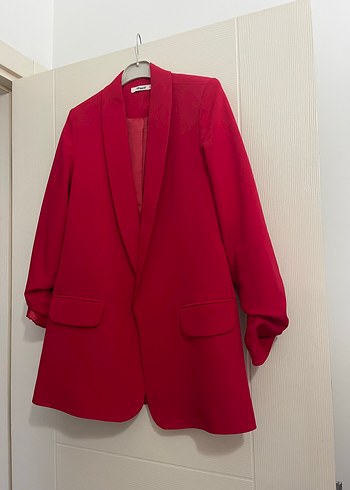Zara Kirmizi Oversize Blazer Ceket