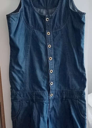 Düğmeli Kot  Tulum - Görsel 9