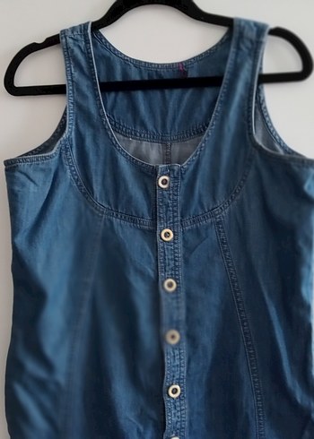 Düğmeli Kot  Tulum - Görsel 6