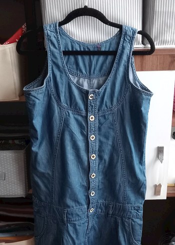 Düğmeli Kot  Tulum - Görsel 2