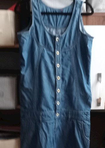 Düğmeli Kot  Tulum - Görsel 3