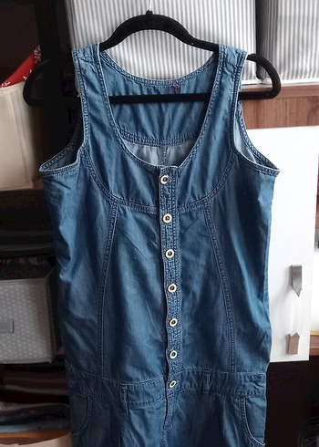 Düğmeli Kot  Tulum - Görsel 4