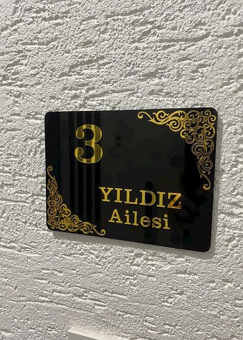 Beden dekoratif pleksi kapı isimligi
