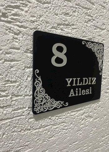 Diğer dekoratif isme özel kapı isimligi