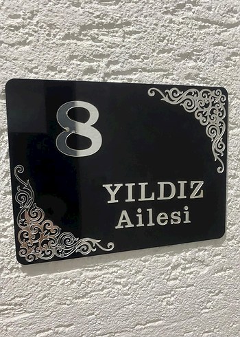 Beden siyah Renk dekoratif isme özel kapı isimligi
