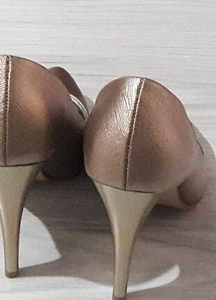 36 Beden camel Renk Kadın Topuklu ayakkabı dore