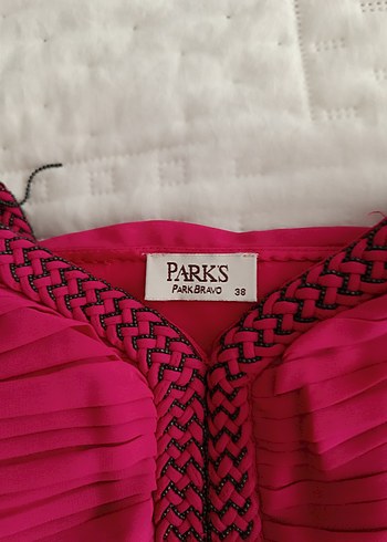 fuşya İp Askılı Midi Bohem Elbise - Görsel 3