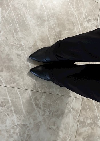 Siyah Streç Topuklu Bot - Görsel 3