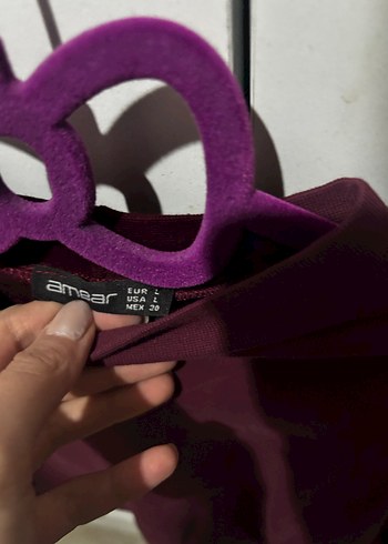 Vişneçürüğü Yüksek Yaka Dar Kesim Kadın Bluz - Görsel 3