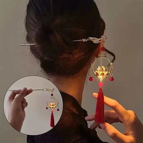 Püsküllü sallantılı ışıklı ithal topuz çubuğu