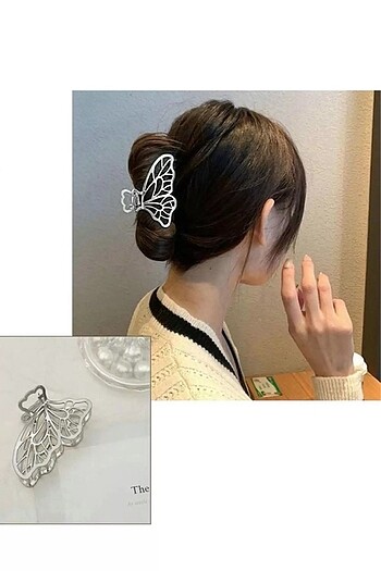 Accessorize Kelebek model gold ve silver renklerde metal mandal toka