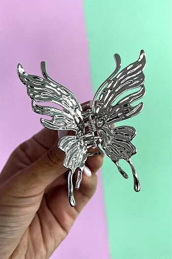 Beden altın Renk Kelebek model büyük boy altın ve gümüş renklerde ithal metal man