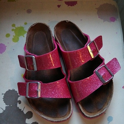 birkenstock simli fuşya terlik 