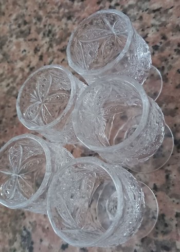 Kristal Kesim Ayaklı Küçük Bardak - Görsel 2