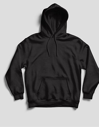 Siyah basic hoodie