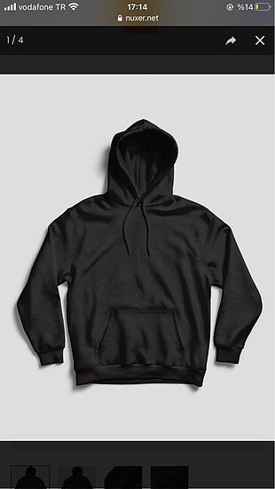 Siyah basic hoodie