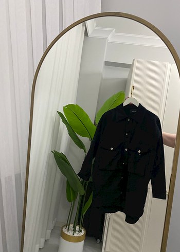 Düğmeli Siyah  kot ceket - Görsel 2