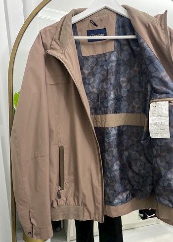 Bej Erkek Spor Ceket Fermuarlı yağmurluk - Görsel 5