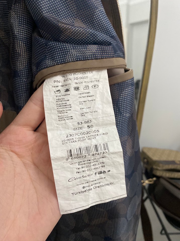 Bej Erkek Spor Ceket Fermuarlı yağmurluk - Görsel 4