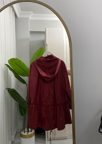 Pearly Bordo Kadın Yağmurluk - Görsel 2