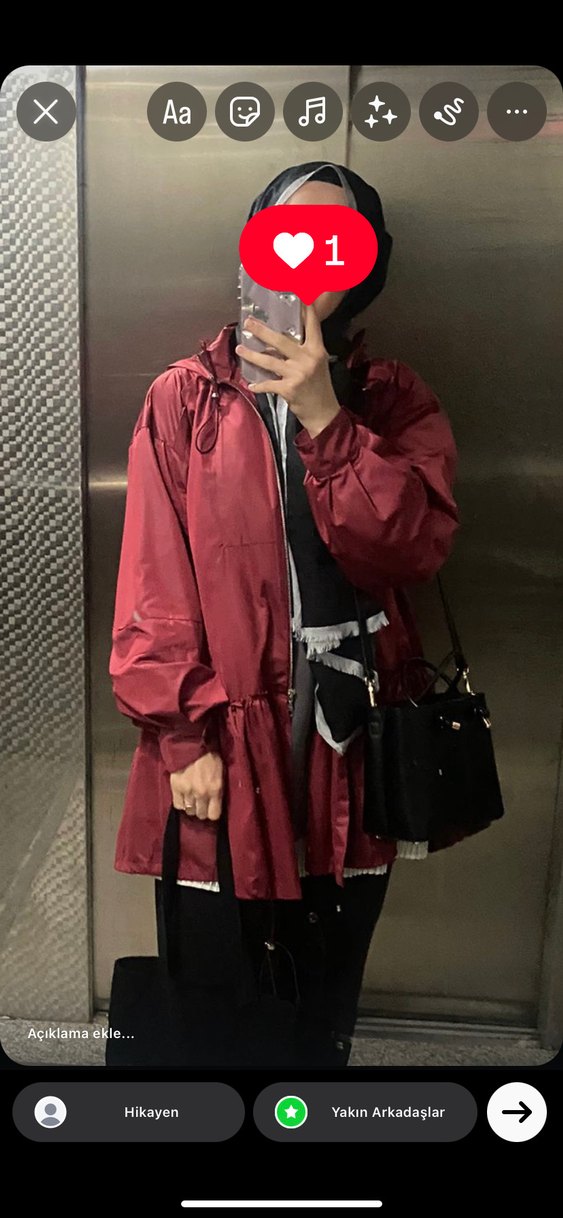 Pearly Bordo Kadın Yağmurluk - Görsel 5