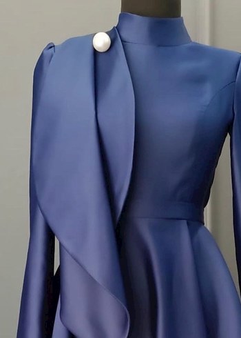 lacivert tesettür Abiye nişan söz elbise - Görsel 2