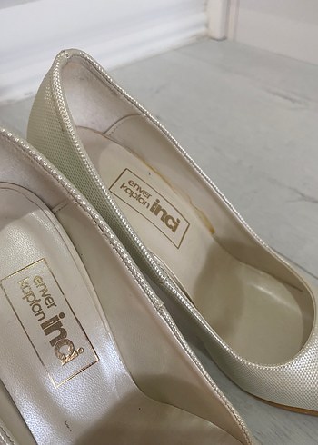38 Beden beyaz Renk İnci marka nikah düğün beyaz Stiletto topuklu ayakkabı