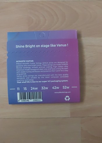 pitbull Venüs akustik gitar teli 11-52 - Görsel 2
