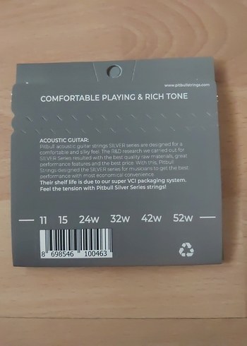 Pitbull Silver Series Akustik Gitar Teli 11-52 - Görsel 2