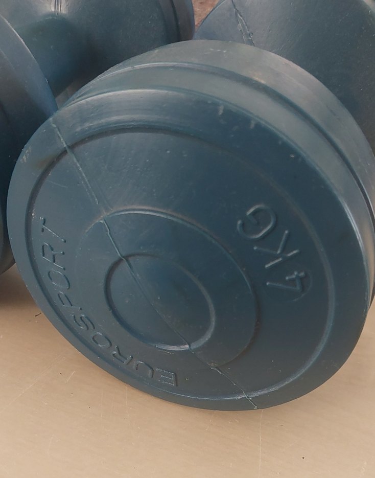 2x4 kg Mavi Plastik Dambıl Çift Seti - Görsel 2