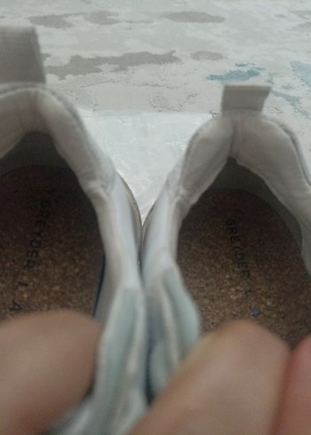 Gri-Beyaz Bağcıklı Kadın Spor Ayakkabı - Görsel 6