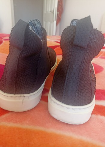 siyah Wedge Topuklu Kadın Spor Ayakkabı - Görsel 3