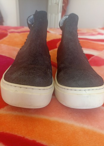 siyah Wedge Topuklu Kadın Spor Ayakkabı - Görsel 4