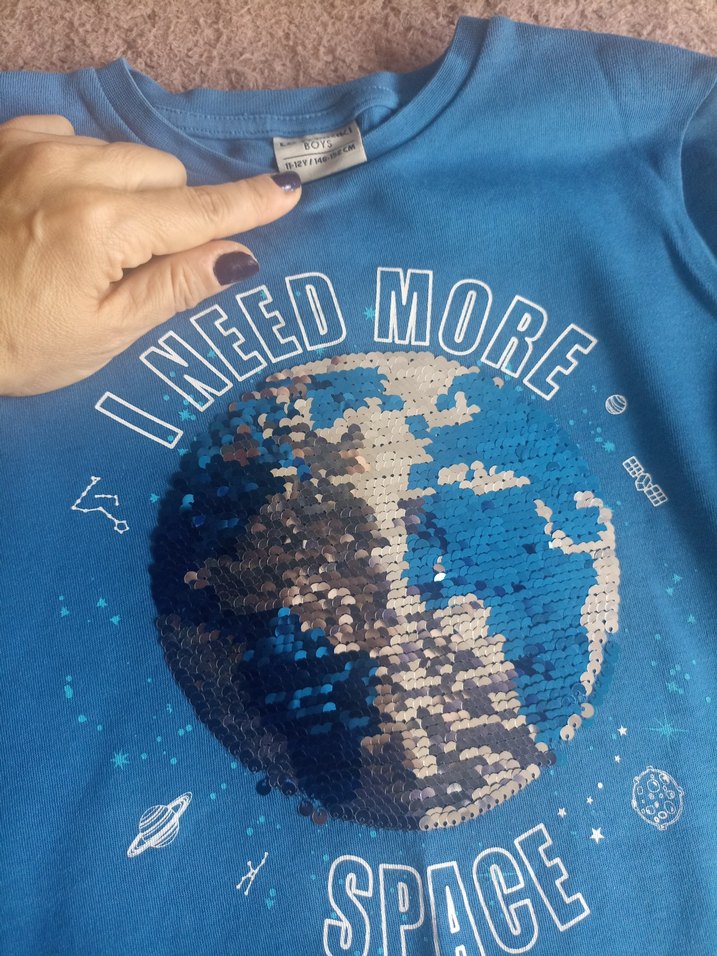 Mavi Erkek Çocuk Baskılı Sweatshirt - Görsel 2