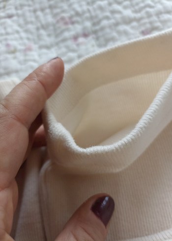 Balıkçı yaka ekru tunik elbise - Görsel 3